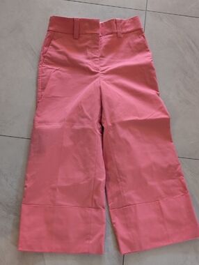 J. Crew Coral Pink Wide-Leg Cropped Pants